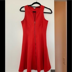 Bar III zip-up cherry red dress